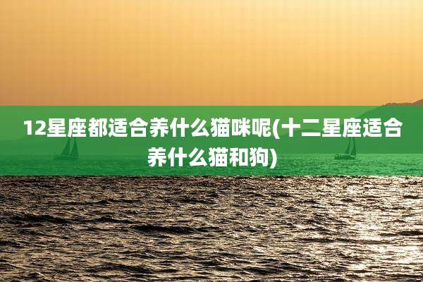 12星座都适合养什么猫咪呢(十二星座适合养什么猫和狗)