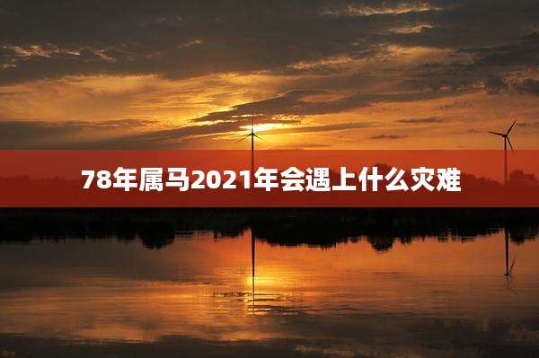 78年属马2021年会遇上什么灾难