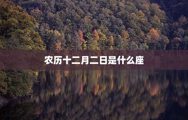 农历十二月二日是什么座