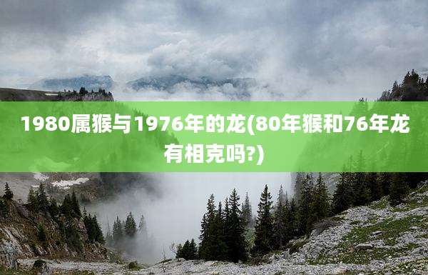 1980属猴与1976年的龙(80年猴和76年龙有相克吗?)