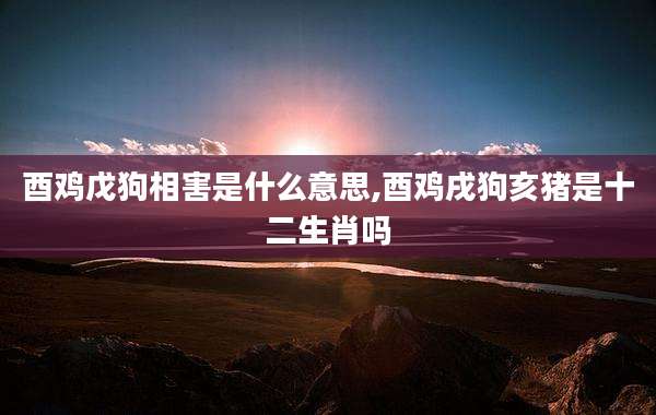 酉鸡戊狗相害是什么意思,酉鸡戌狗亥猪是十二生肖吗
