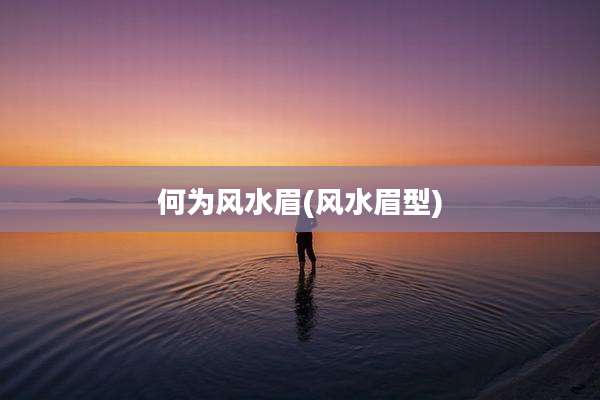 何为风水眉(风水眉型)