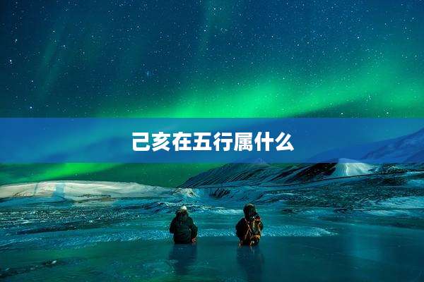 己亥在五行属什么
