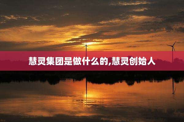 慧灵集团是做什么的,慧灵创始人