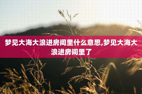 梦见大海大浪进房间里什么意思,梦见大海大浪进房间里了