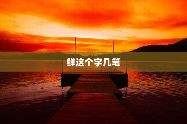 鲜这个字几笔