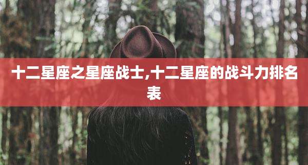 十二星座之星座战士,十二星座的战斗力排名表