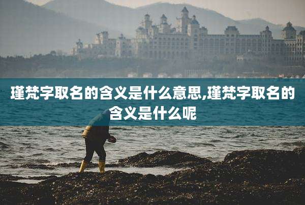 瑾梵字取名的含义是什么意思,瑾梵字取名的含义是什么呢