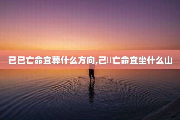 已巳亡命宜葬什么方向,己夘亡命宜坐什么山