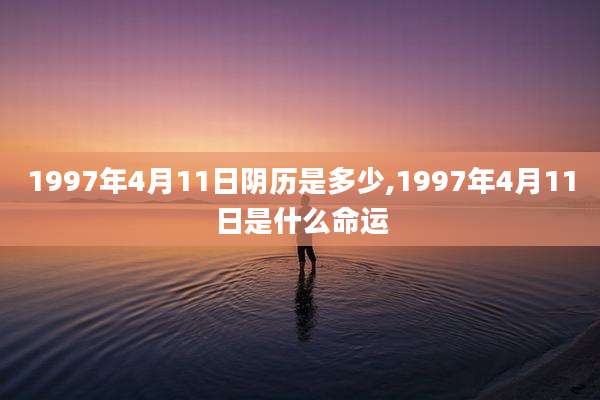 1997年4月11日阴历是多少,1997年4月11日是什么命运