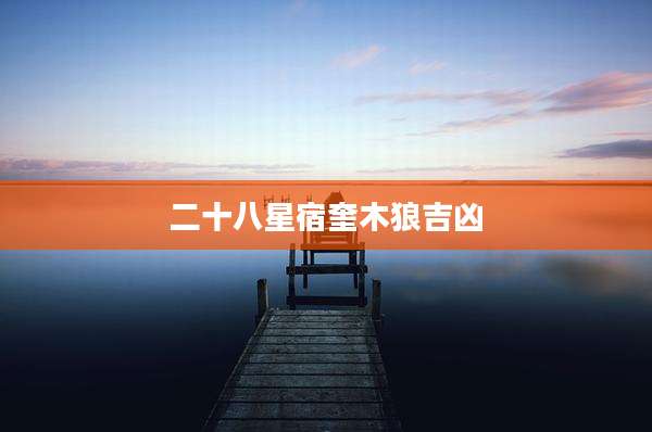二十八星宿奎木狼吉凶