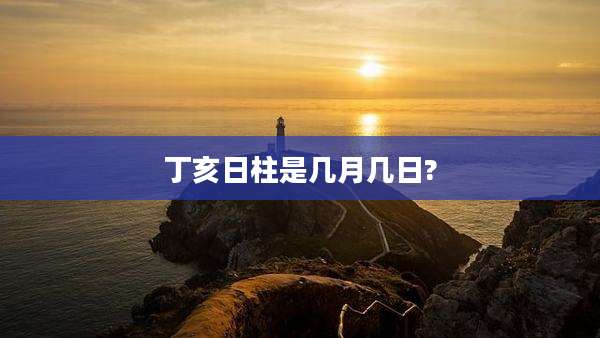 丁亥日柱是几月几日?