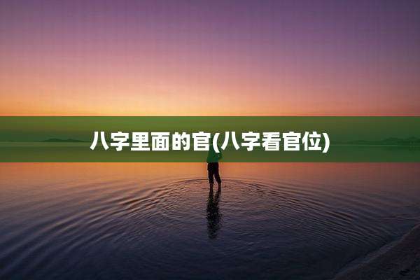 八字里面的官(八字看官位)