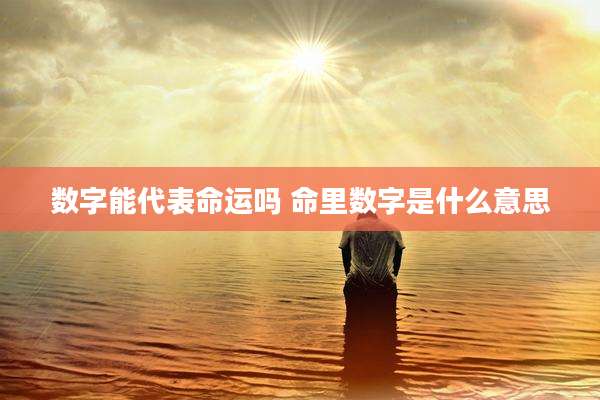 数字能代表命运吗 命里数字是什么意思