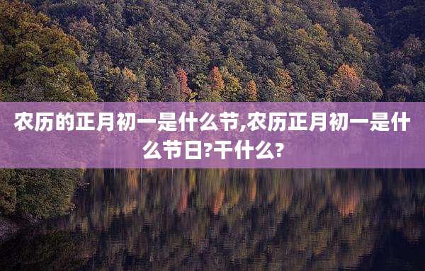 农历的正月初一是什么节,农历正月初一是什么节日?干什么?