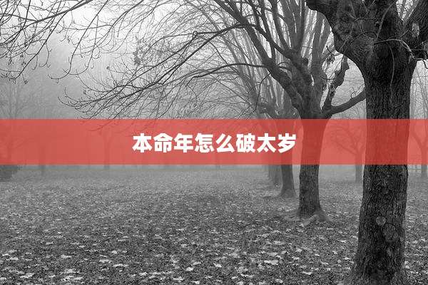 本命年怎么破太岁