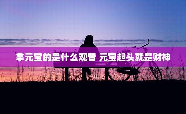 拿元宝的是什么观音 元宝起头就是财神