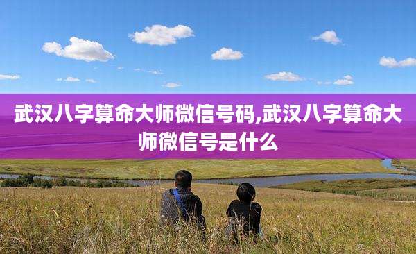 武汉八字算命大师微信号码,武汉八字算命大师微信号是什么
