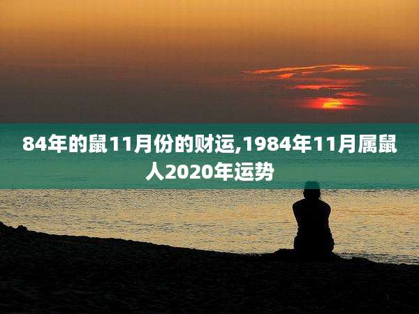 84年的鼠11月份的财运,1984年11月属鼠人2020年运势