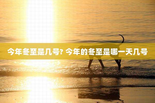 今年冬至是几号? 今年的冬至是哪一天几号