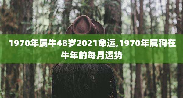 1970年属牛48岁2021命运,1970年属狗在牛年的每月运势