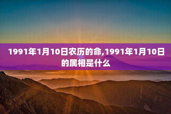 1991年1月10日农历的命,1991年1月10日的属相是什么