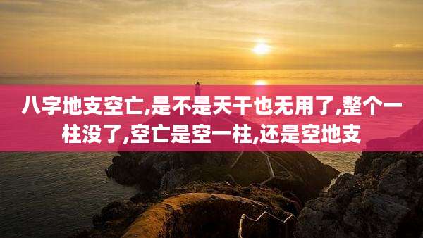 八字地支空亡,是不是天干也无用了,整个一柱没了,空亡是空一柱,还是空地支
