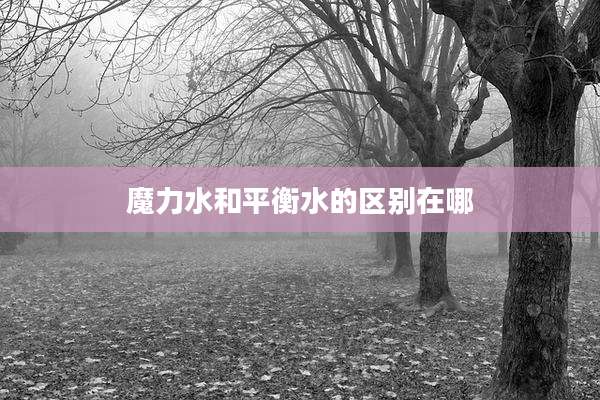 魔力水和平衡水的区别在哪
