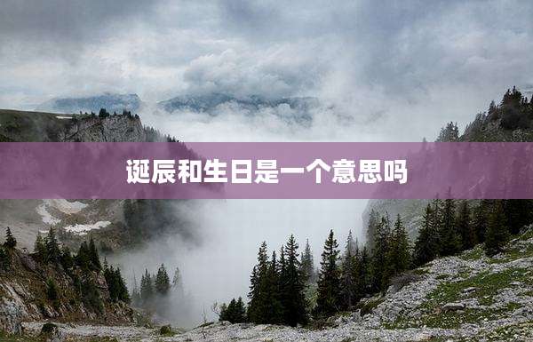 诞辰和生日是一个意思吗