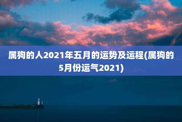 属狗的人2021年五月的运势及运程(属狗的5月份运气2021)