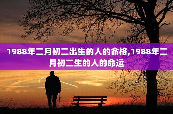 1988年二月初二出生的人的命格,1988年二月初二生的人的命运