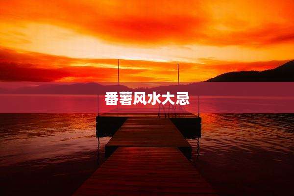 番薯风水大忌