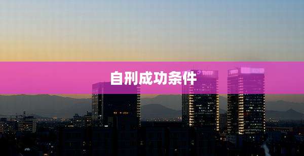自刑成功条件