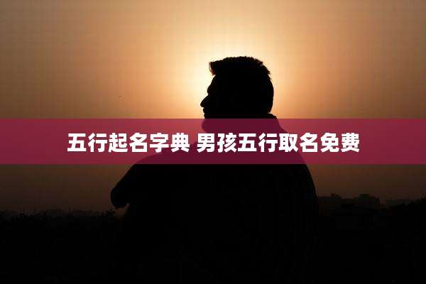 五行起名字典 男孩五行取名免费