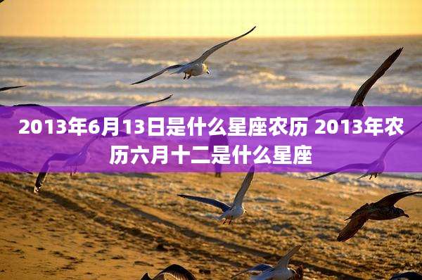 2013年6月13日是什么星座农历 2013年农历六月十二是什么星座