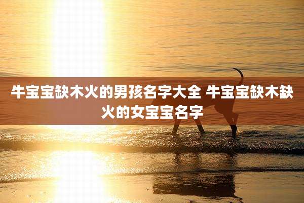 牛宝宝缺木火的男孩名字大全 牛宝宝缺木缺火的女宝宝名字