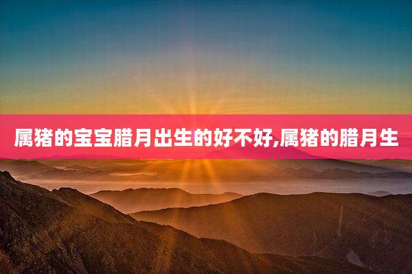 属猪的宝宝腊月出生的好不好,属猪的腊月生