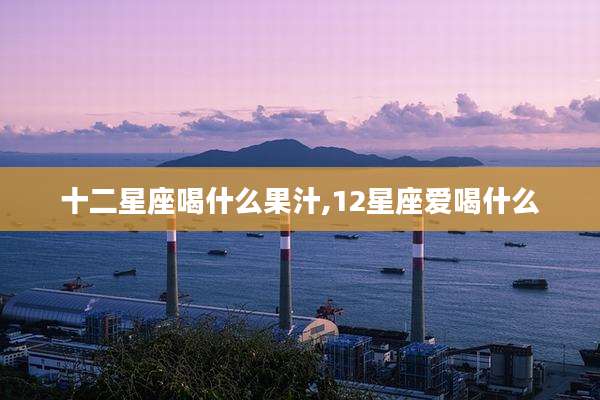 十二星座喝什么果汁,12星座爱喝什么