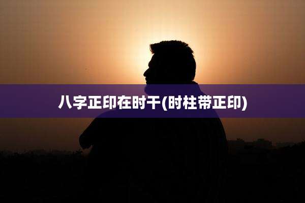 八字正印在时干(时柱带正印)