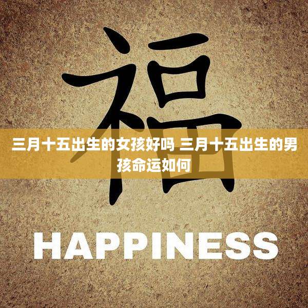 三月十五出生的女孩好吗 三月十五出生的男孩命运如何