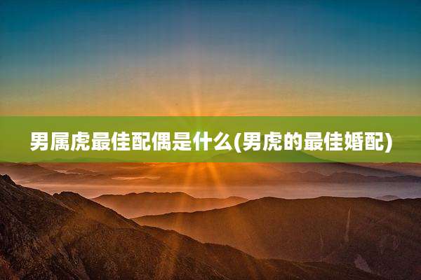 男属虎最佳配偶是什么(男虎的最佳婚配)