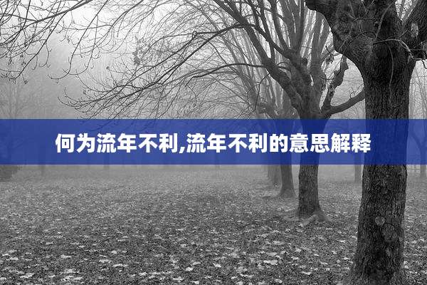何为流年不利,流年不利的意思解释