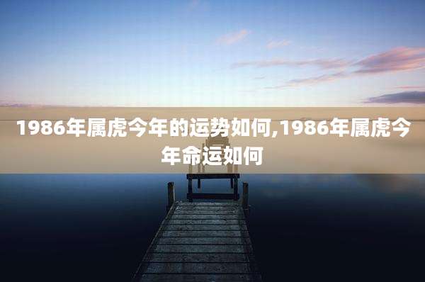 1986年属虎今年的运势如何,1986年属虎今年命运如何