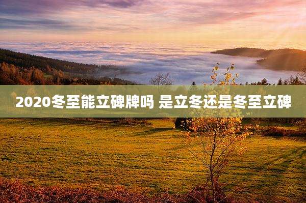 2020冬至能立碑牌吗 是立冬还是冬至立碑
