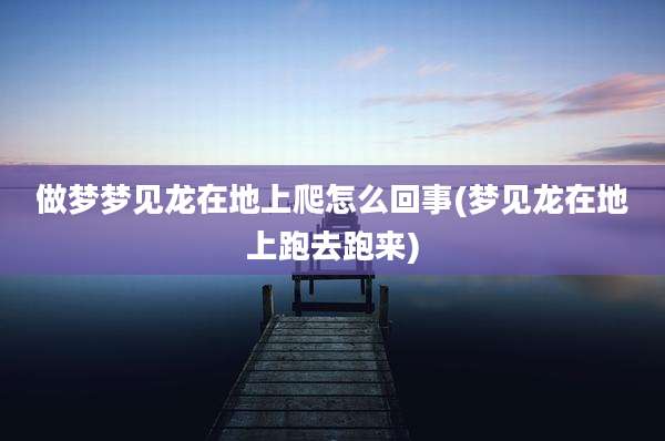 做梦梦见龙在地上爬怎么回事(梦见龙在地上跑去跑来)