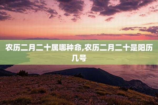 农历二月二十属哪种命,农历二月二十是阳历几号