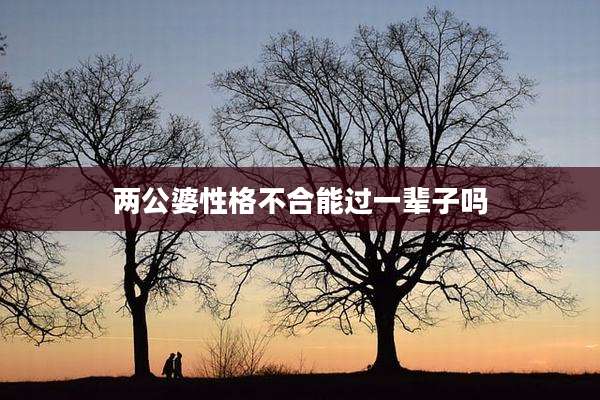 两公婆性格不合能过一辈子吗