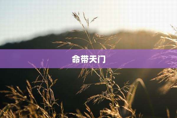 命带天门