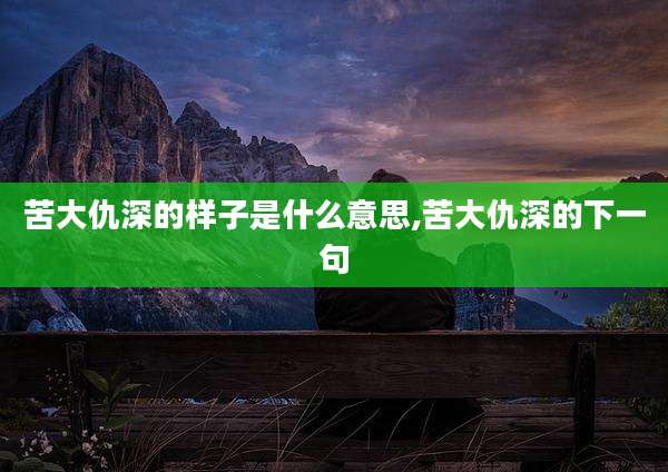 苦大仇深的样子是什么意思,苦大仇深的下一句