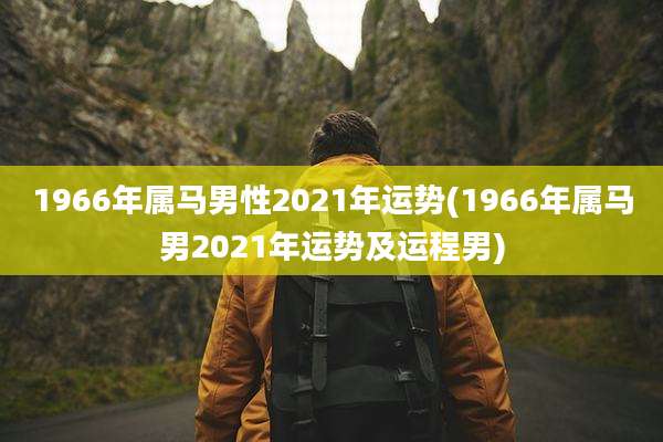 1966年属马男性2021年运势(1966年属马男2021年运势及运程男)